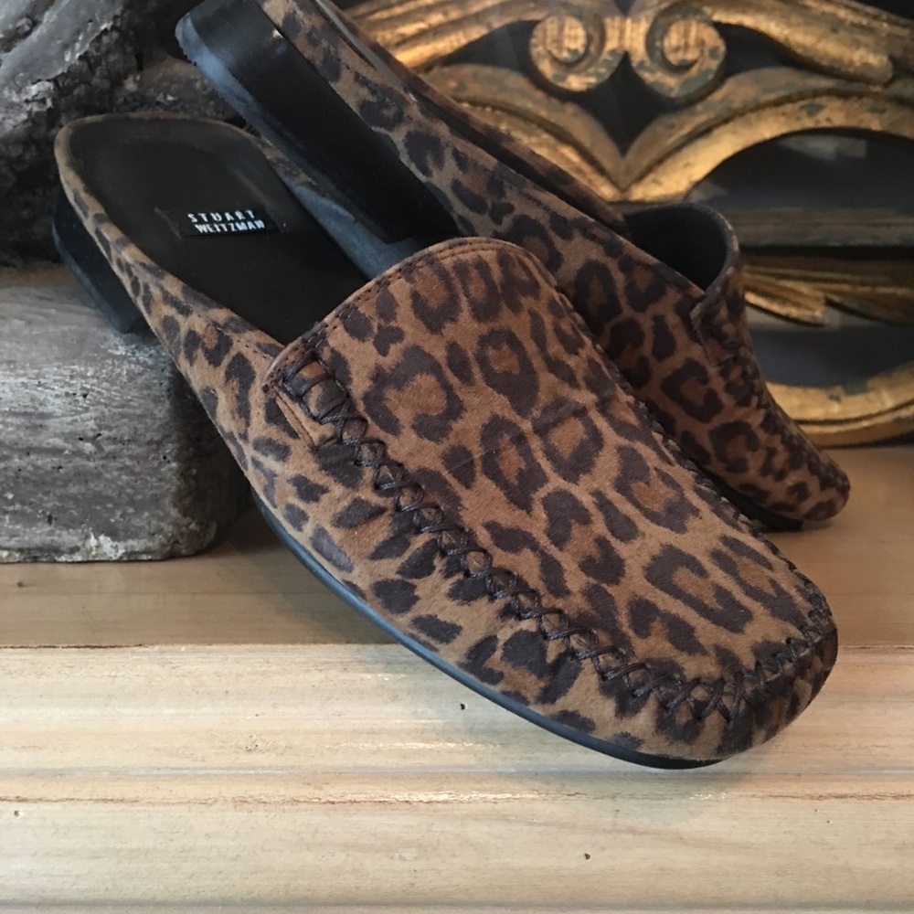 Stuart Weitzman cashew leopard suede